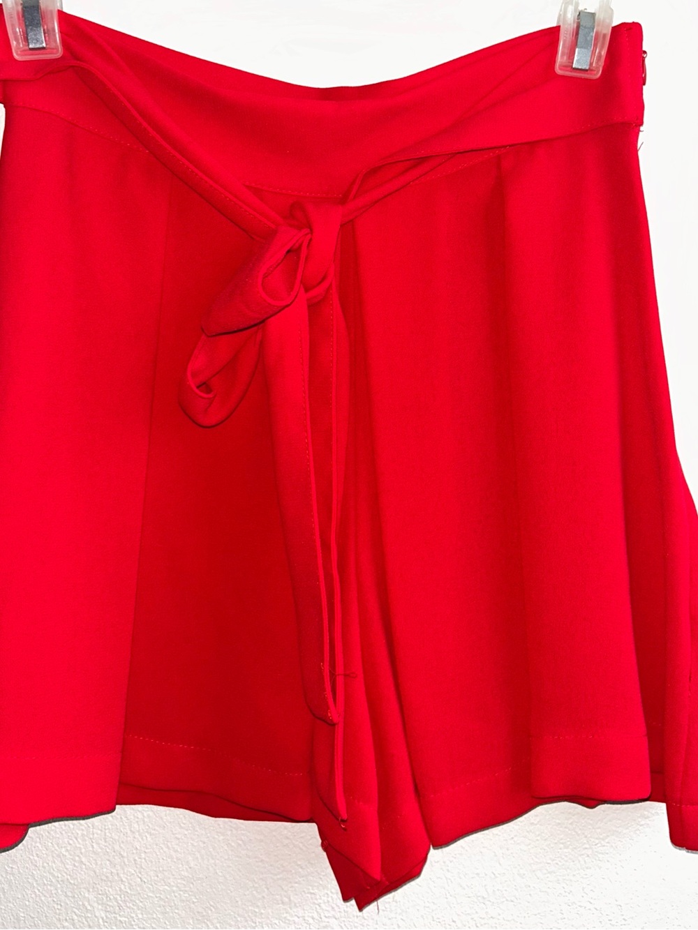 Red Tie-Waist Short